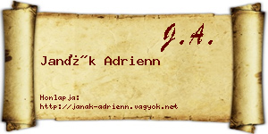 Janák Adrienn névjegykártya
