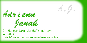 adrienn janak business card